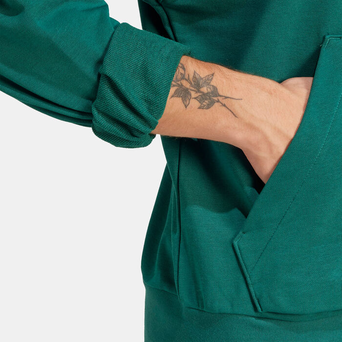 adidas Men's Essentials Feelcozy French Terry Hoodie Green adidas Men's Essentials Feelcozy French Terry Hoodie Green image number 3
