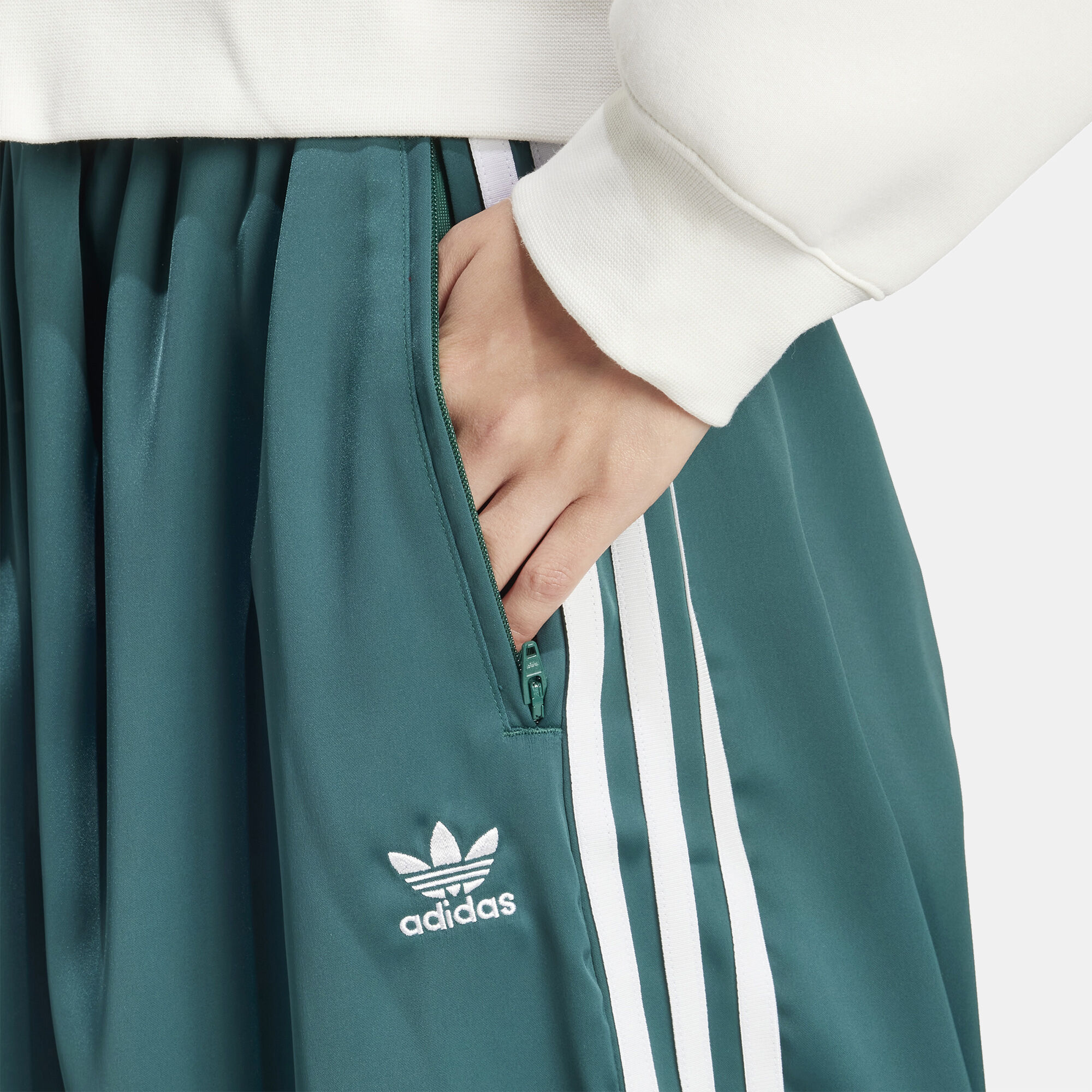 Women s Satin Wide Leg Pants Green adidas Originals in KSA SSS