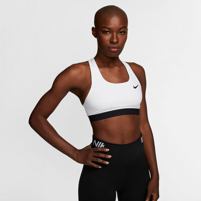 Nike Women's Dri-FIT Swoosh Medium-Support Non Padded Sports Bra White