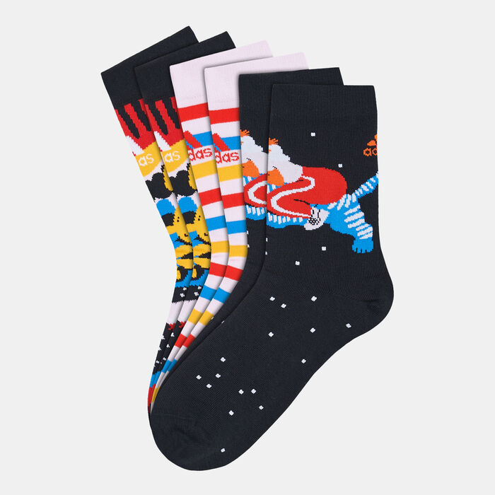 adidas Kids' Egle Sport Socks (3 Pack) Multi-Color image number 0