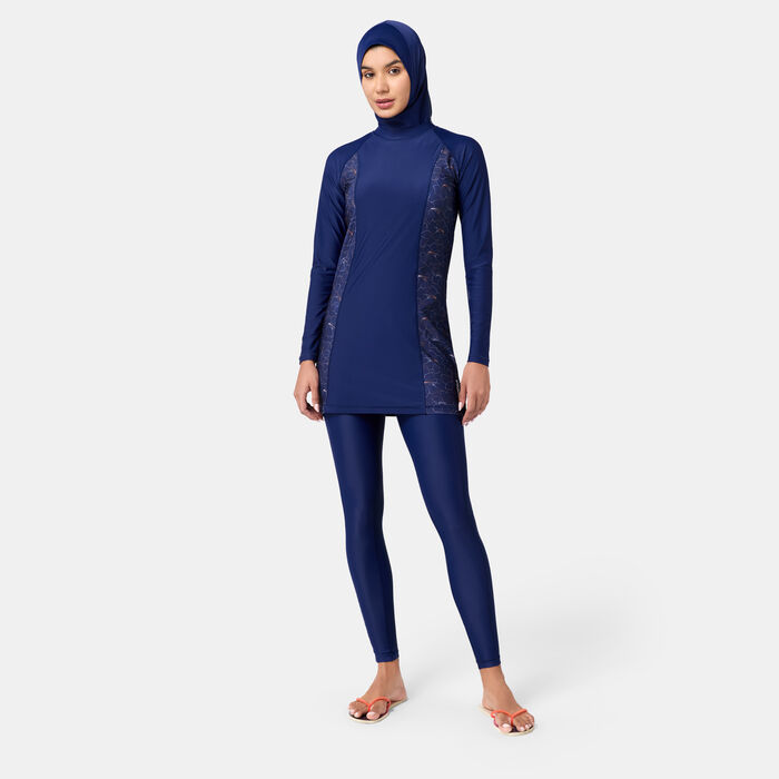 COEGA Women's Modest 3-Piece Swimsuit Blue COEGA Women's Modest 3-Piece Swimsuit Blue image number 0