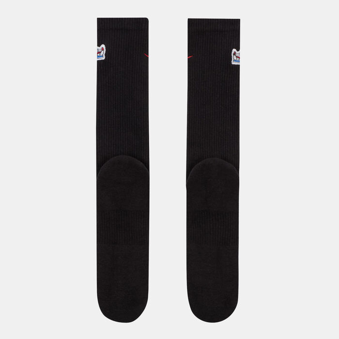 Nike Men's Everyday Cushioned Crew Socks (1 Pair) Black Nike Men's Everyday Cushioned Crew Socks (1 Pair) Black image number 2