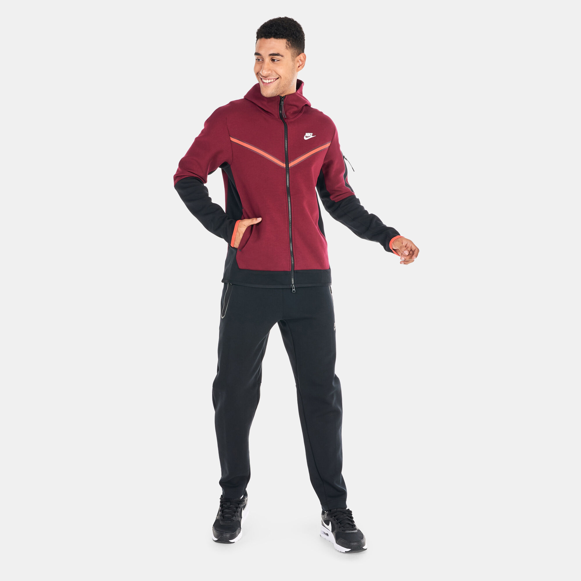 Nike tech fleece maroon discount