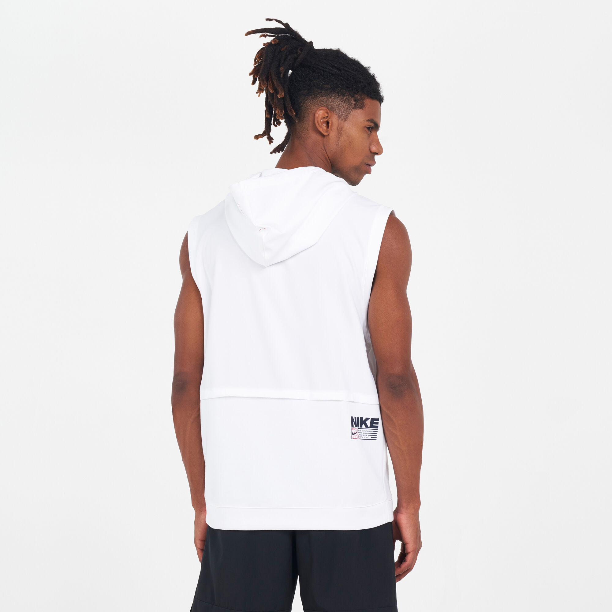 White nike sleeveless hoodie store
