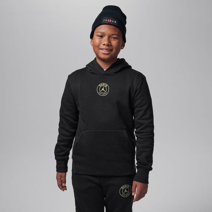 Jordan Kids' Paris Saint-Germain Pullover Hoodie Black image number 0