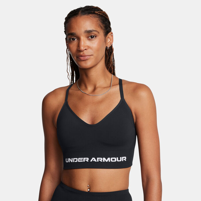 Under Armour Women's Vanish Seamless Low-Support Training Sports Bra Black image number 0