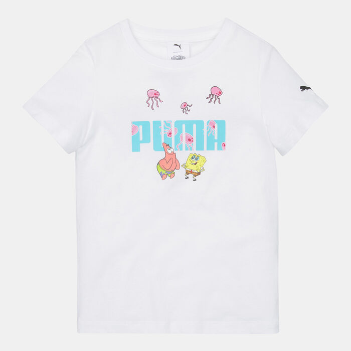 PUMA Kids' x SPONGEBOB Logo T-Shirt White PUMA Kids' x SPONGEBOB Logo T-Shirt White image number 0