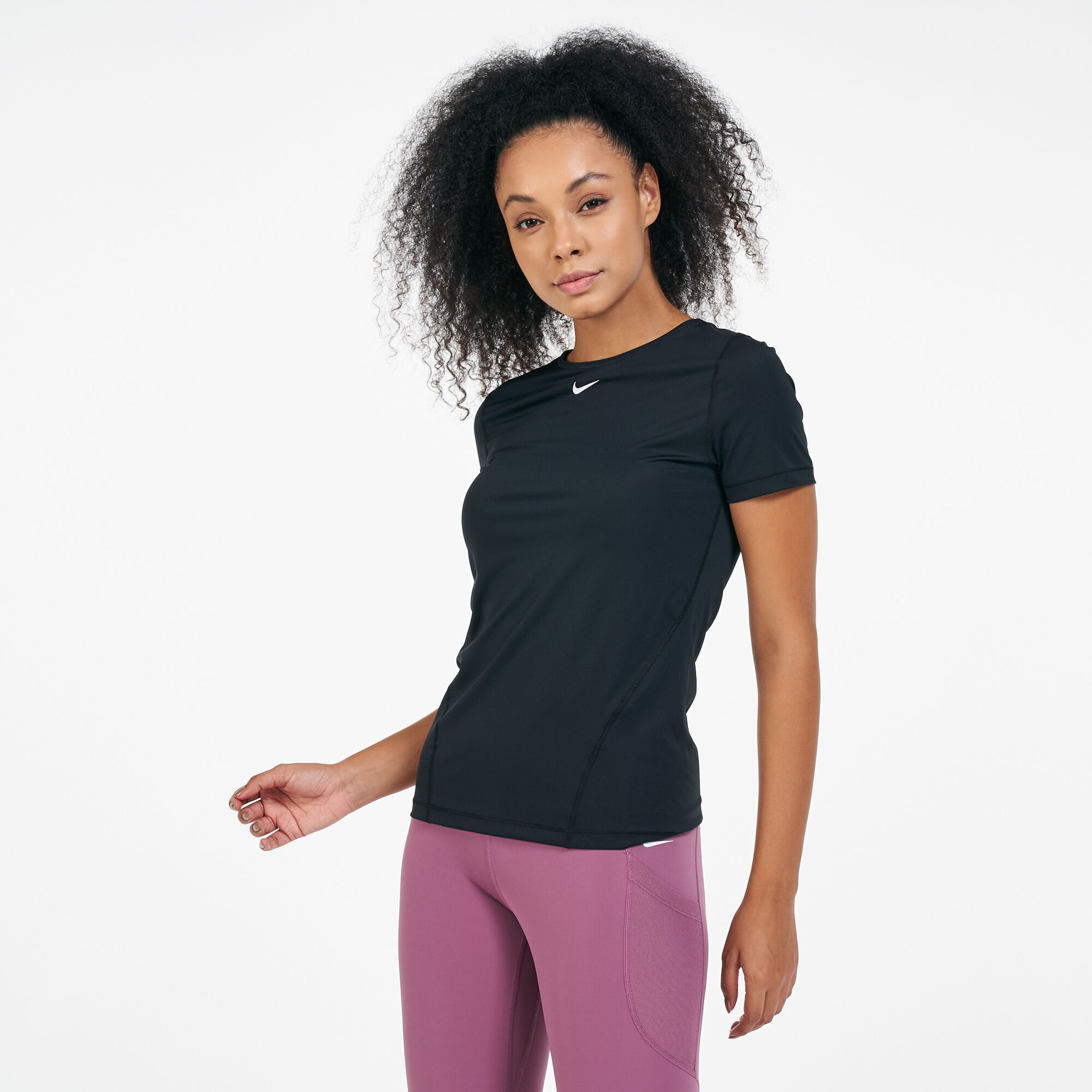 Nike pro top ss all best sale over mesh