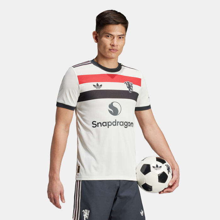 adidas Men's Manchester United 24/25 Third Authentic Football Jersey White image number 2