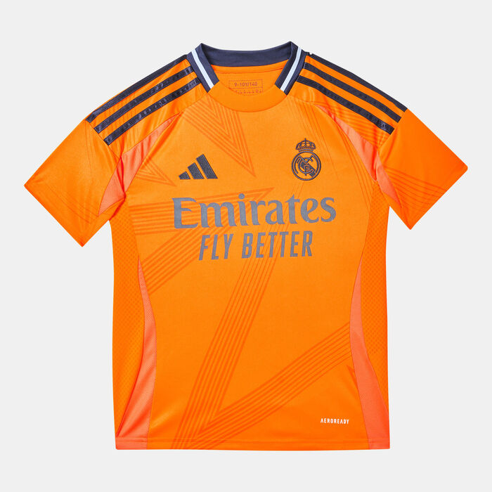 adidas Kids' Real Madrid 24/25 Away Replica Football Jersey Orange image number 0