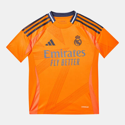 adidas Kids' Real Madrid 24/25 Away Replica Football Jersey Orange adidas Kids' Real Madrid 24/25 Away Replica Football Jersey Orange