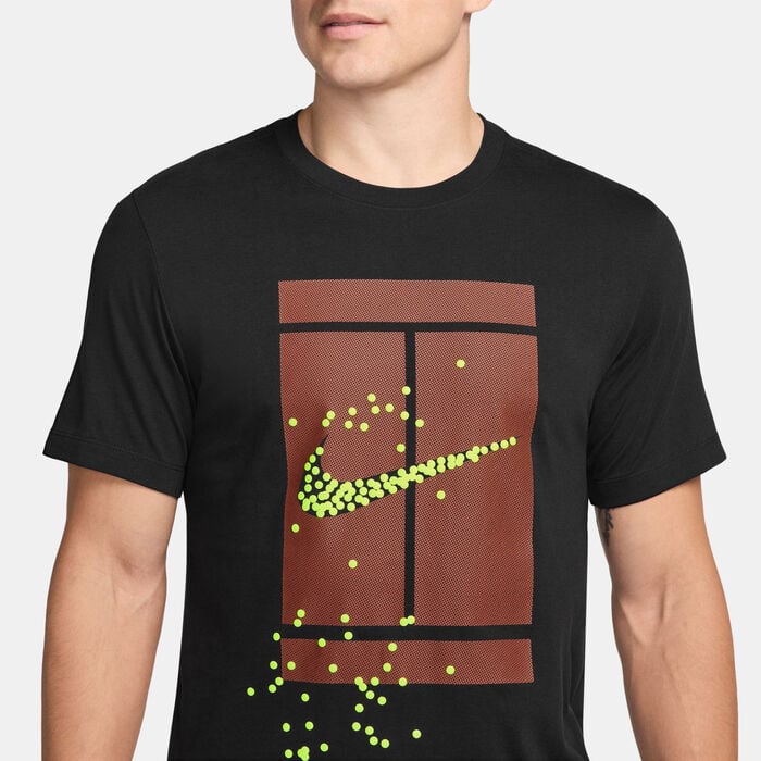Nike Men's Court Tennis Graphic T-Shirt Black image number 2