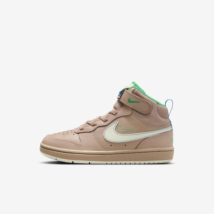 Nike Kids' Court Borough Mid 2 SE Shoes Beige Nike Kids' Court Borough Mid 2 SE Shoes Beige image number 0