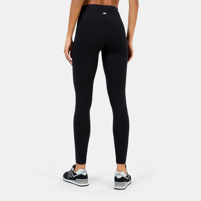 New Balance Women's Logo Leggings Blue New Balance Women's Logo Leggings Blue image number 1