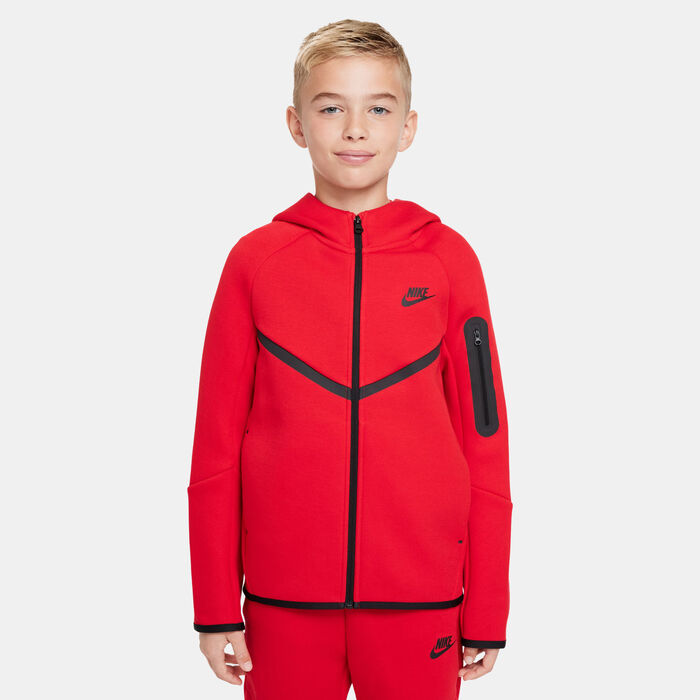 Nike Kids' Sportswear Tech Fleece Full-Zip Hoodie Red Nike Kids' Sportswear Tech Fleece Full-Zip Hoodie Red image number 0