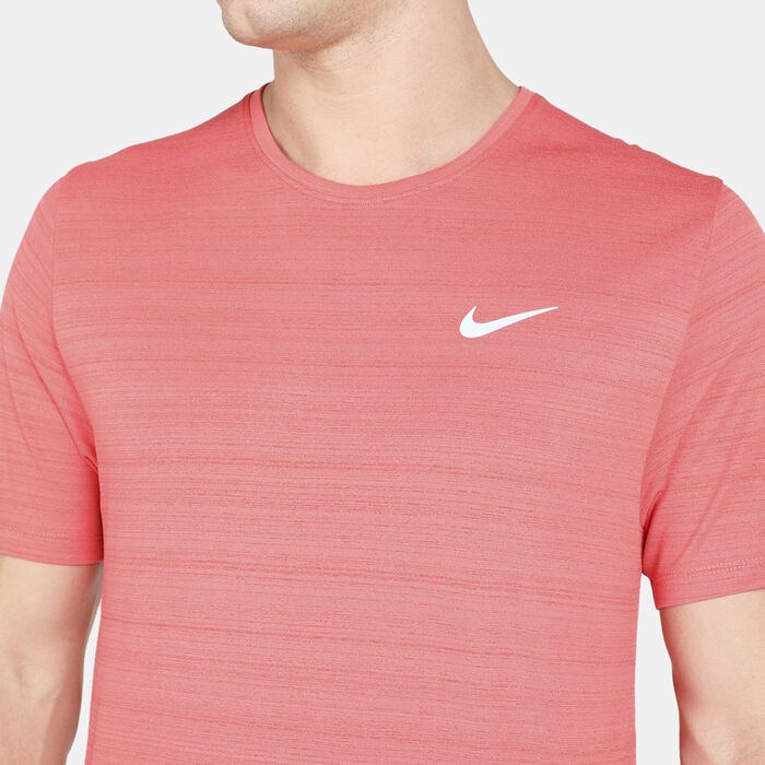 Nike Men's Dri-FIT Miler T-Shirt Orange Nike Men's Dri-FIT Miler T-Shirt Orange image number 3