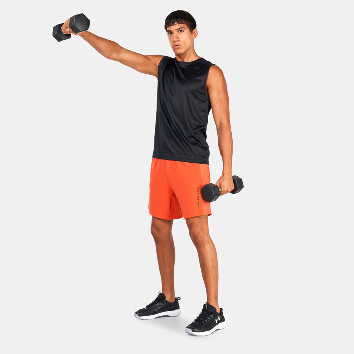 SQUATWOLF Men's Statement Ribbed Flex Shorts Orange SQUATWOLF Men's Statement Ribbed Flex Shorts Orange image number 2