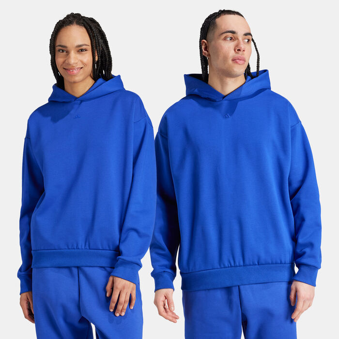 adidas Logo Basketball Fleece Hoodie Blue adidas Logo Basketball Fleece Hoodie Blue image number 1