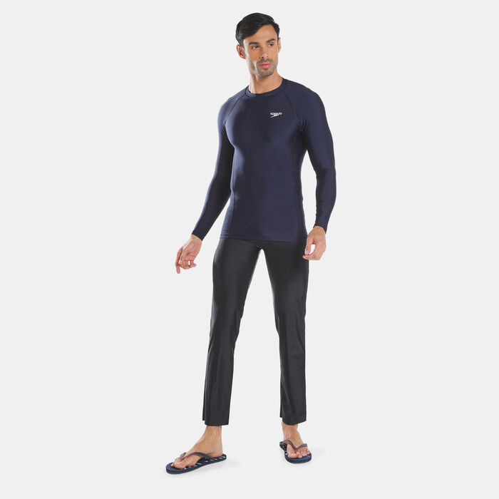 Speedo Men's Long Sleeve Rashguard Blue Speedo Men's Long Sleeve Rashguard Blue image number 2