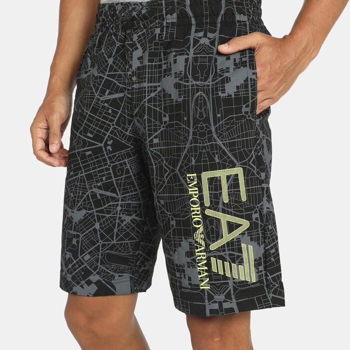 EA7 Emporio Armani Men's Allover Print Shorts Black EA7 Emporio Armani Men's Allover Print Shorts Black image number 3