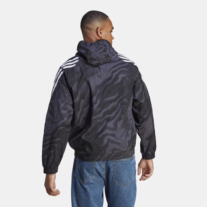 adidas Men's Future Icons Allover Print Hoodie Black adidas Men's Future Icons Allover Print Hoodie Black image number 1