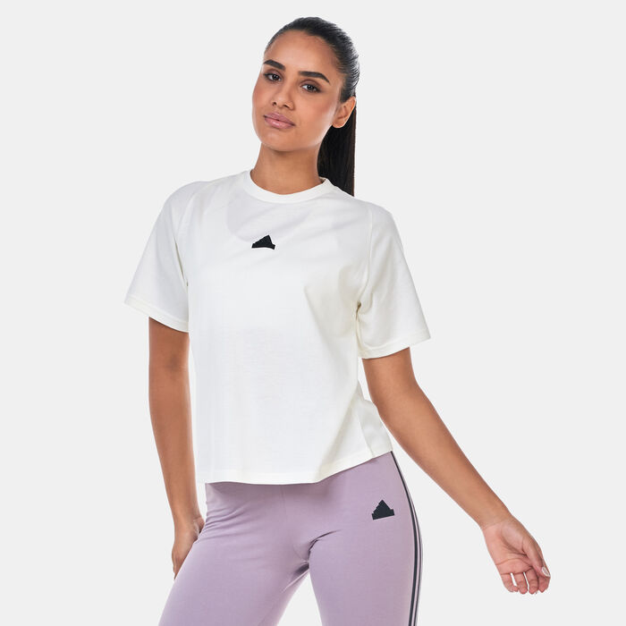 adidas Women's Z.N.E. T-Shirt White adidas Women's Z.N.E. T-Shirt White image number 0