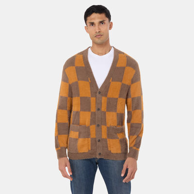 Vans Men's Canfield Checkerboard Cardigan Brown