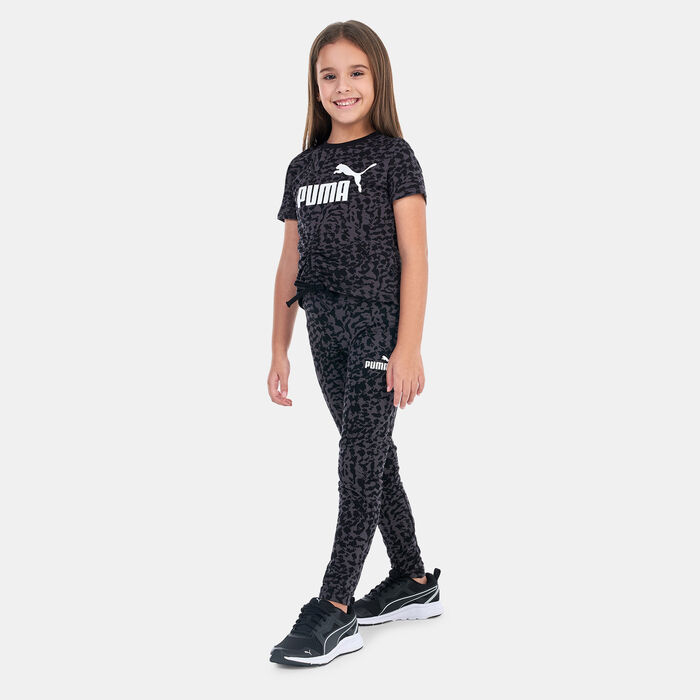 PUMA Kids' Essentials+ Animal Leggings Black PUMA Kids' Essentials+ Animal Leggings Black image number 2