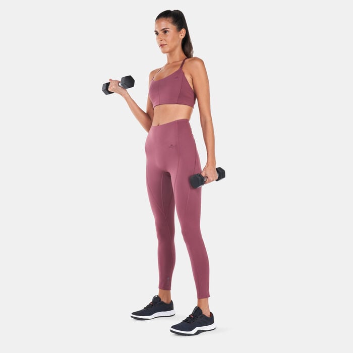 adidas Women's Yoga 4 Elements 7/8 Tight Peach image number 2