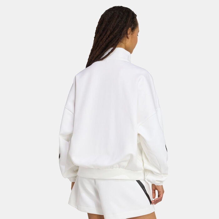 adidas Women's Z.N.E. Track Jacket White adidas Women's Z.N.E. Track Jacket White image number 1