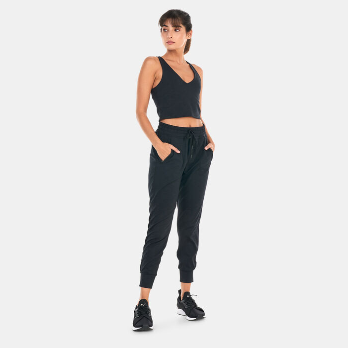 BEYOND YOGA Women's Heather Rib Street Joggers Black BEYOND YOGA Women's Heather Rib Street Joggers Black image number 2