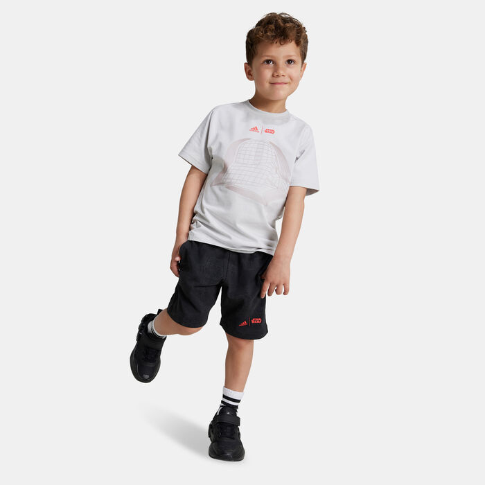 adidas Kids' Star Wars T-Shirt and Shorts Set (Younger Kids) Grey adidas Kids' Star Wars T-Shirt and Shorts Set (Younger Kids) Grey image number 2