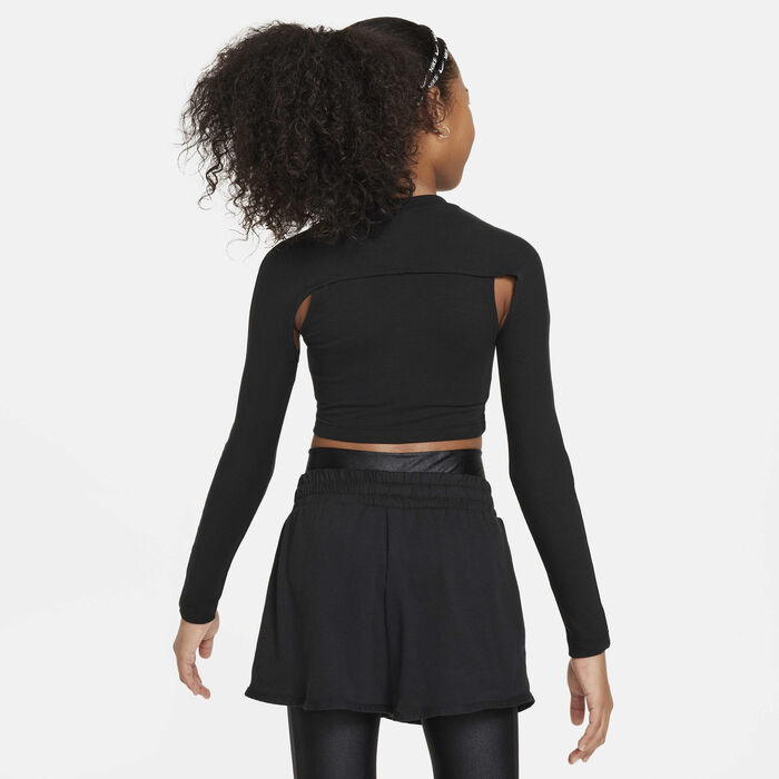 Nike Girls' Dri-FIT Long-Sleeve Top Black Nike Girls' Dri-FIT Long-Sleeve Top Black image number 1
