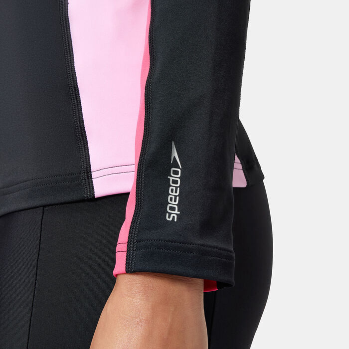 Speedo Women's Long Sleeve Swimming Top Black Speedo Women's Long Sleeve Swimming Top Black image number 4