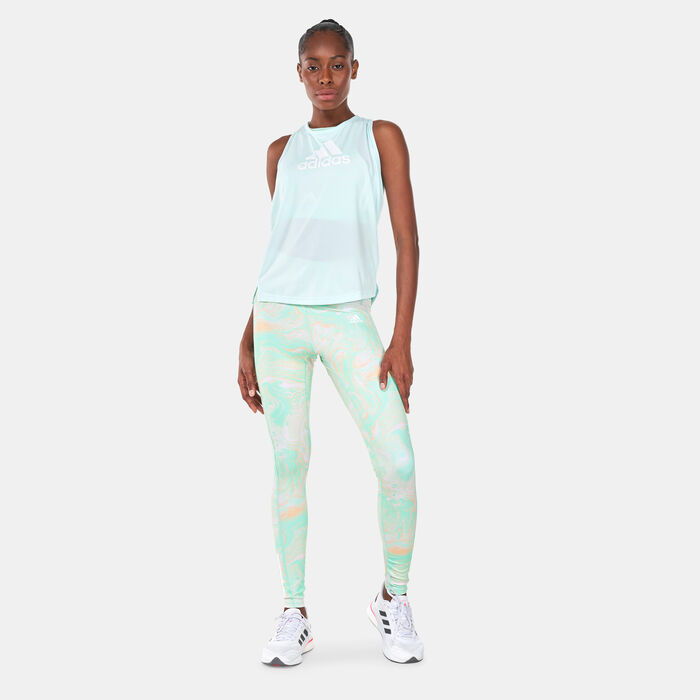 adidas Women's Aeroready Designed 2 Move Sport Tank Top Green image number 2