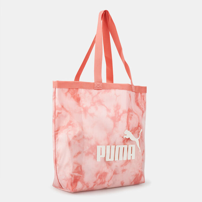 PUMA Women's Core Transparent Tote Bag Orange image number 2