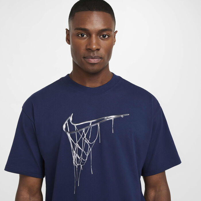 Nike Men's Max90 Basketball T-Shirt Blue Nike Men's Max90 Basketball T-Shirt Blue image number 2