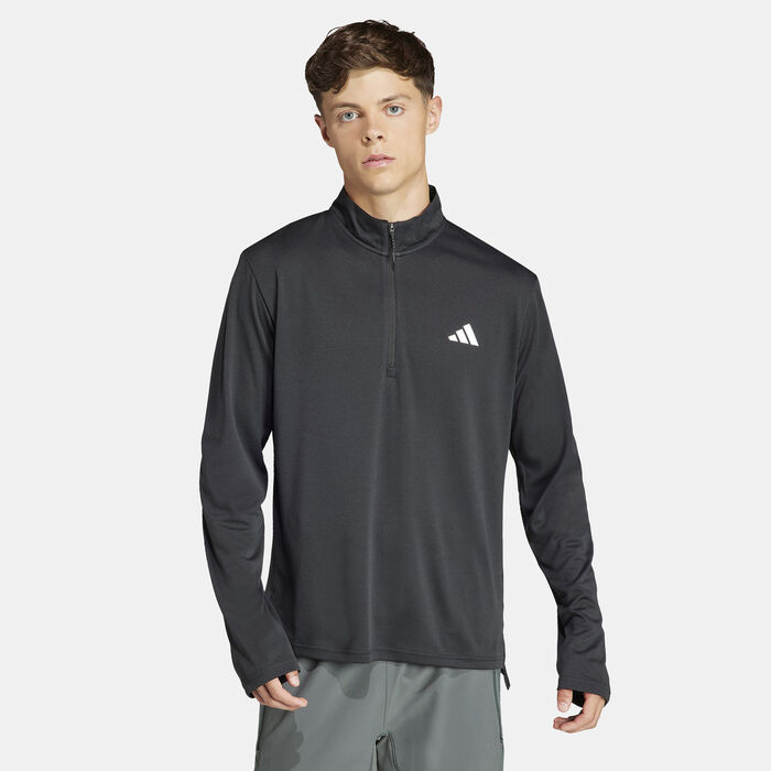adidas Men's Train Essentials Training 1/4-Zip Top Black image number 0