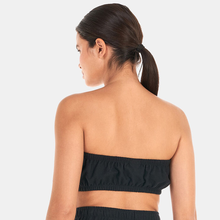 Nike Women's Air Pique Bandeau Top Black Nike Women's Air Pique Bandeau Top Black image number 1