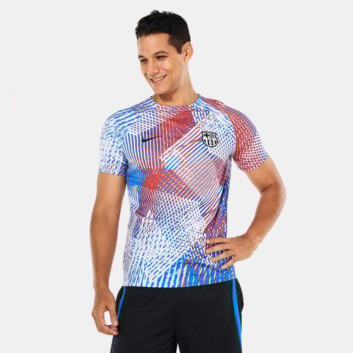 Nike Men's F.C. Barcelona Dri-FIT Pre-Match Football Jersey Multi-Color Nike Men's F.C. Barcelona Dri-FIT Pre-Match Football Jersey Multi-Color image number 0