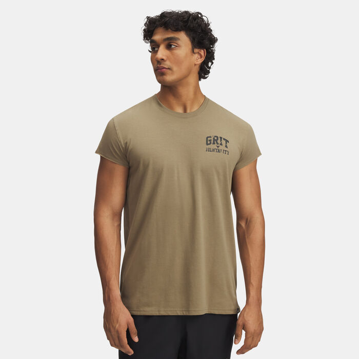 Under Armour Men's Project Rock Cap Sleeve T-Shirt Brown Under Armour Men's Project Rock Cap Sleeve T-Shirt Brown image number 0