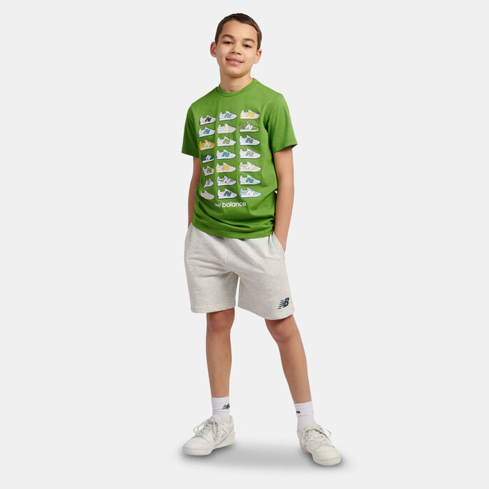 New Balance Kids' Stacked Logo Shorts Green image number 2