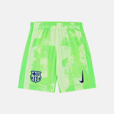 Nike Kids' FC Barcelona 24/25 Stadium Third Replica Football Shorts Green Nike Kids' FC Barcelona 24/25 Stadium Third Replica Football Shorts Green