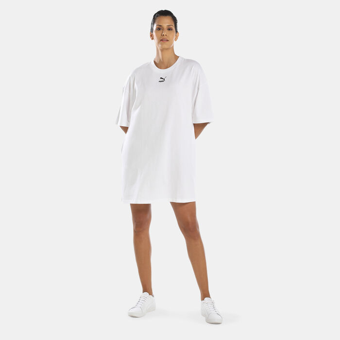 PUMA Women's Classics T-Shirt Dress White image number 2