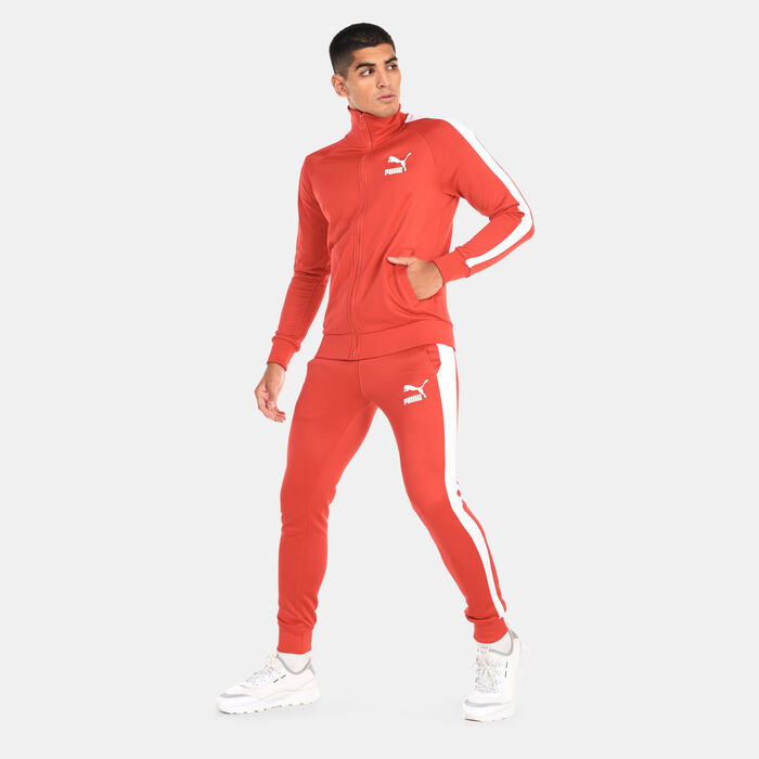 PUMA Men's Iconic T7 Track Jacket Red PUMA Men's Iconic T7 Track Jacket Red image number 2