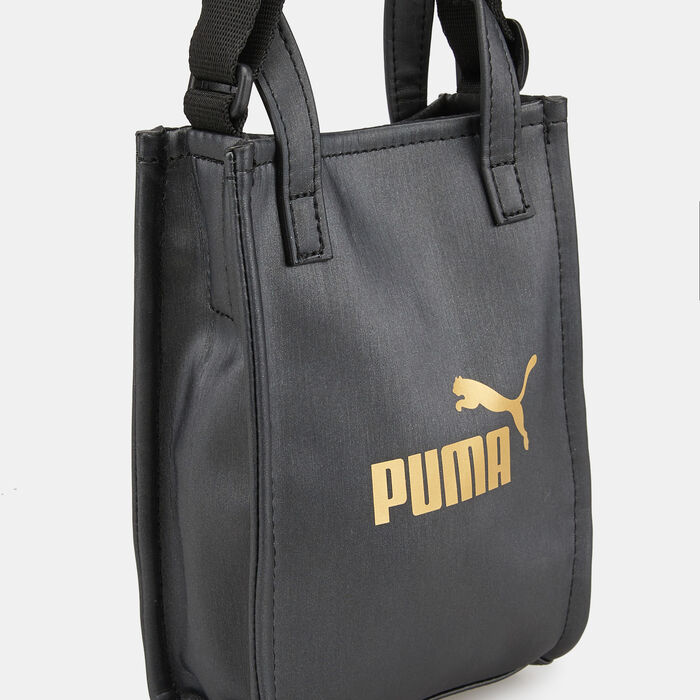 PUMA Women's Core Up Mini Tote Cross Body Bag Black PUMA Women's Core Up Mini Tote Cross Body Bag Black image number 3