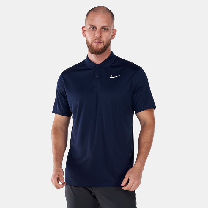 Nike Men's Court Victory Pique Polo Shirt Blue image number 0