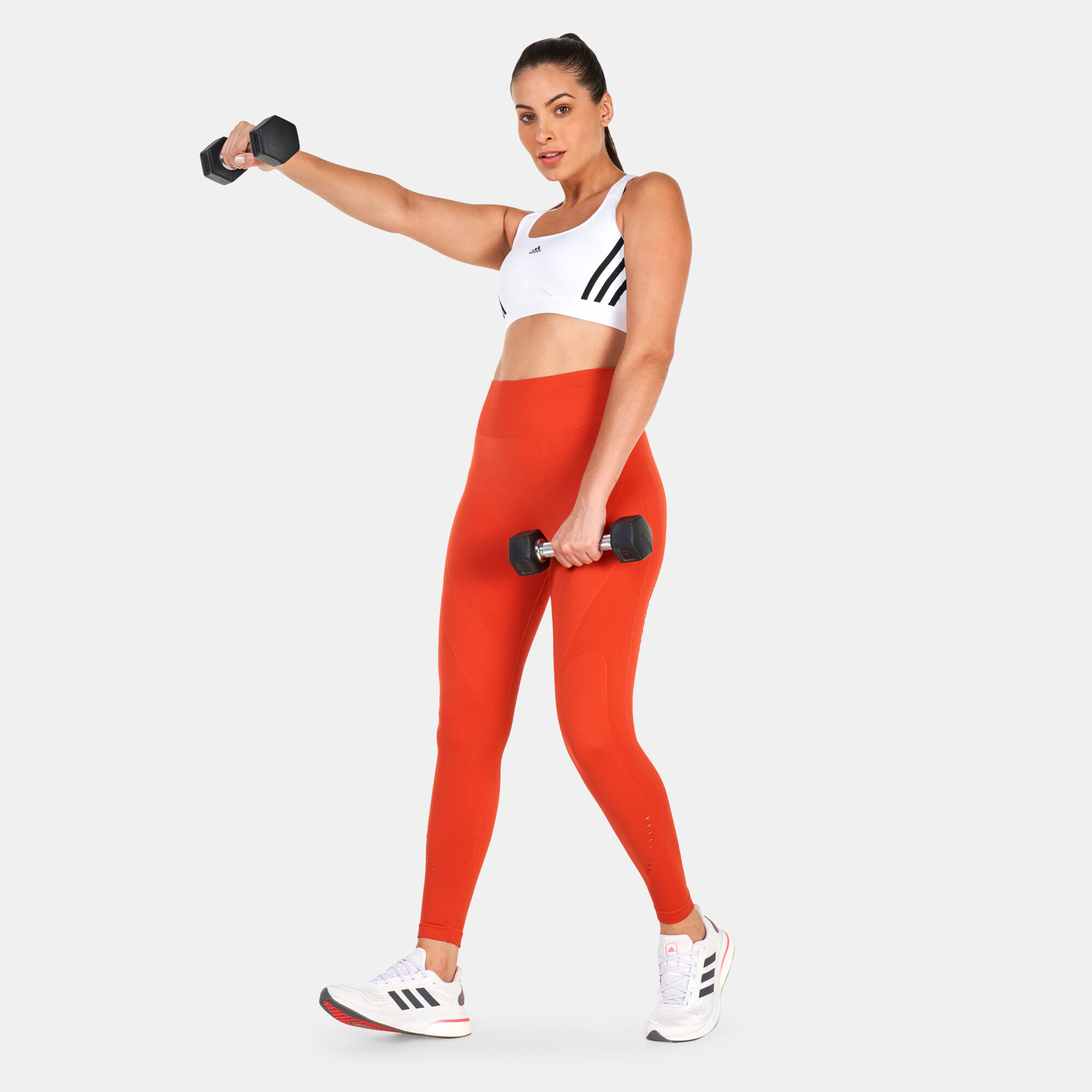 Women s Yoga Seamless 7 8 Leggings Orange adidas in KSA SSS