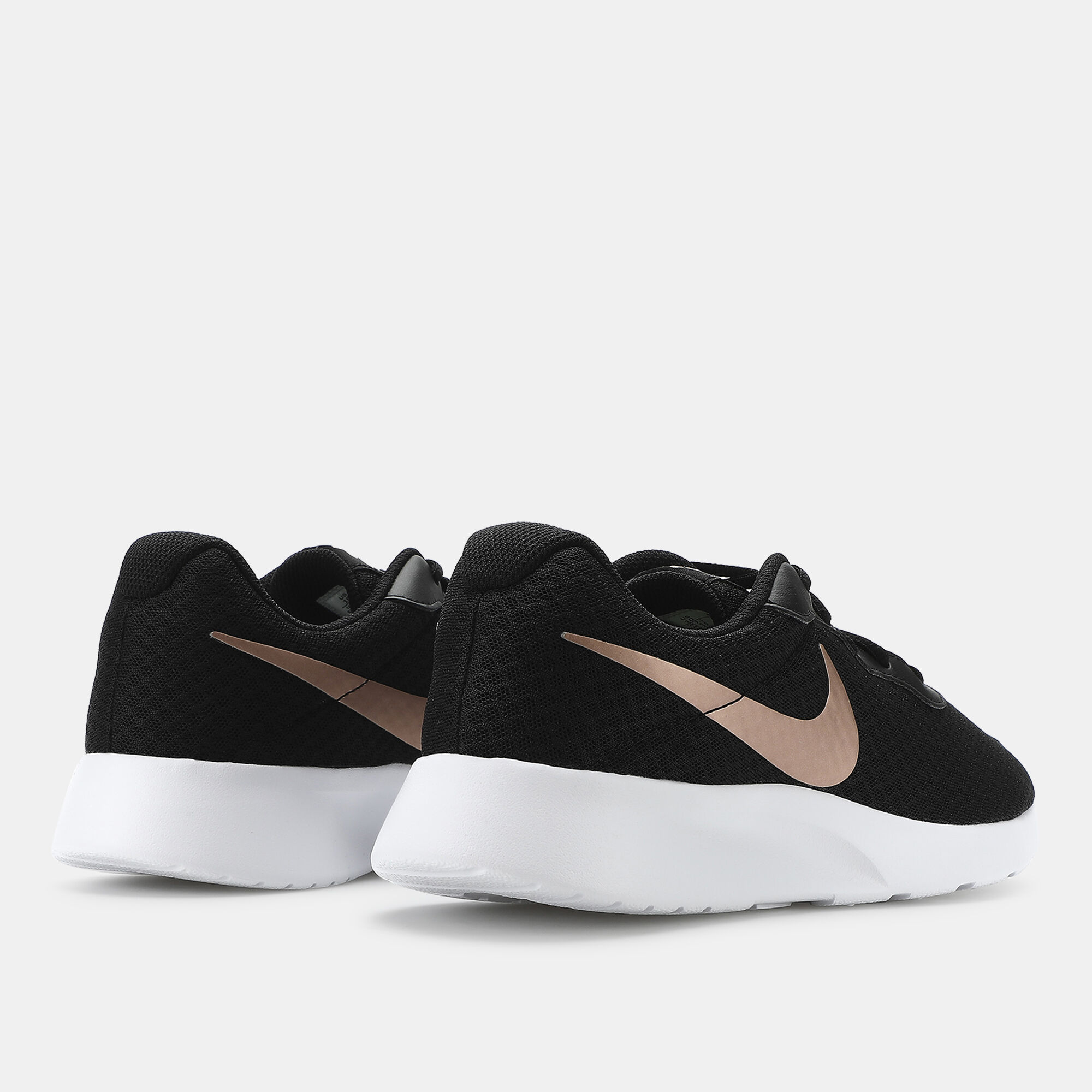 Nike women's tanjun top shoes - black/metallic gold