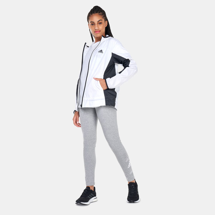 adidas Women's AEROREADY Logo Running Windbreaker Jacket White image number 2